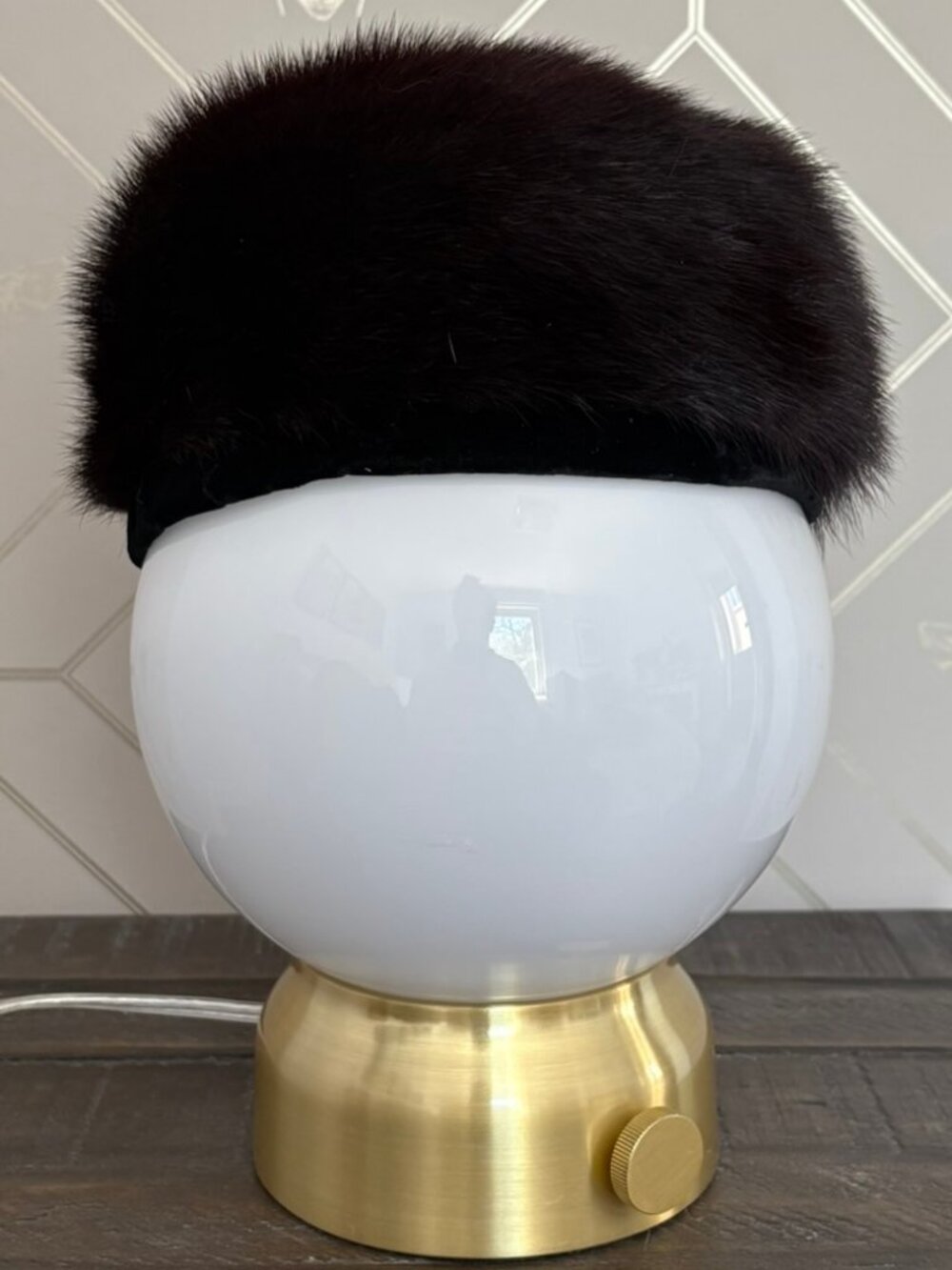 Mahogany Mink Pill Box Hat